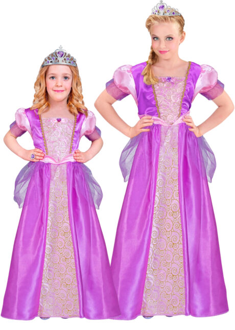 déguisement princesse fille, costume de princesse violette enfant, Déguisement de Princesse Parme avec Diadème, Fille