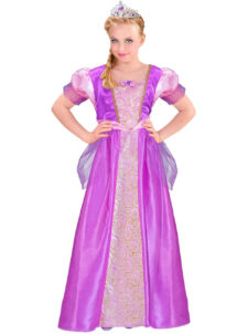 déguisement princesse fille, costume de princesse violette enfant, Déguisement de Princesse Parme avec Diadème, Fille