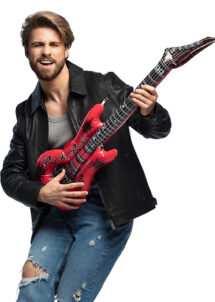 guitare électrique gonflable, guitare déguisement, accessoire rock déguisement, accessoire chanteur déguisement, fausse guitare électrique déguisement