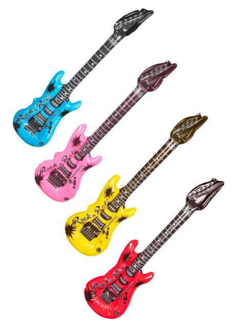 guitare électrique gonflable, guitare déguisement, accessoire rock déguisement, accessoire chanteur déguisement, fausse guitare électrique déguisement, Guitare Electrique Gonflable, 4 couleurs