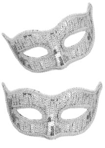 masque vénitien, loup vénitien, masque carnaval de Venise, masque vénitien paillettes argent, masque argent