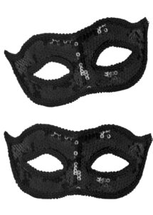 masque vénitien, loup vénitien, masque carnaval de Venise, masque vénitien paillettes noires, masque noir