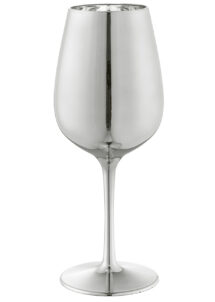 verre à vin, verre argent, grand verre argent, verre cérémonie, Vaisselle Argent Métal, Verre à Vin Glamour Argent, 450 ml