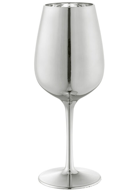 verre à vin, verre argent, grand verre argent, verre cérémonie, Vaisselle Argent Métal, Verre à Vin Glamour Argent, 450 ml