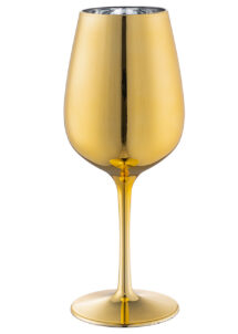 verre à vin, verre doré, grand verre doré, verre cérémonie, Vaisselle Dorée Métal, Verre à Vin Glamour Doré, 450 ml