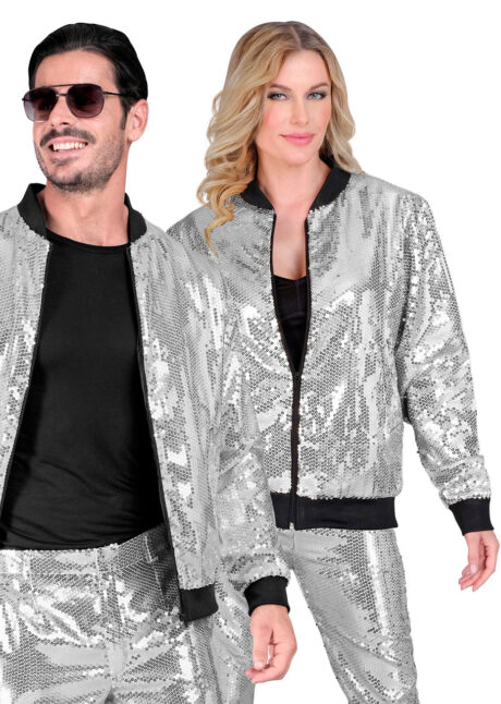 blouson paillettes, veste paillettes, bombers paillettes, paillettes argent sequins, veste disco, Blouson Bombers, Paillettes Sequins, Argent