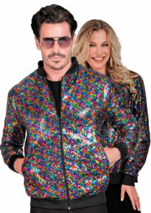 veste disco paillettes, bombers disco seguins, tenue disco