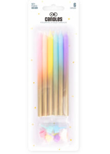 bougies anniversaire, bougies multicolores pastel, bougies pastel pour anniversaire