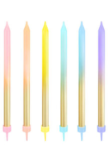 bougies anniversaire, bougies multicolores pastel, bougies pastel pour anniversaire