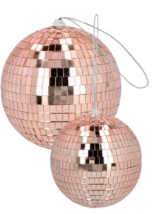 boule disco, boule à facettes, boule disco rose gold