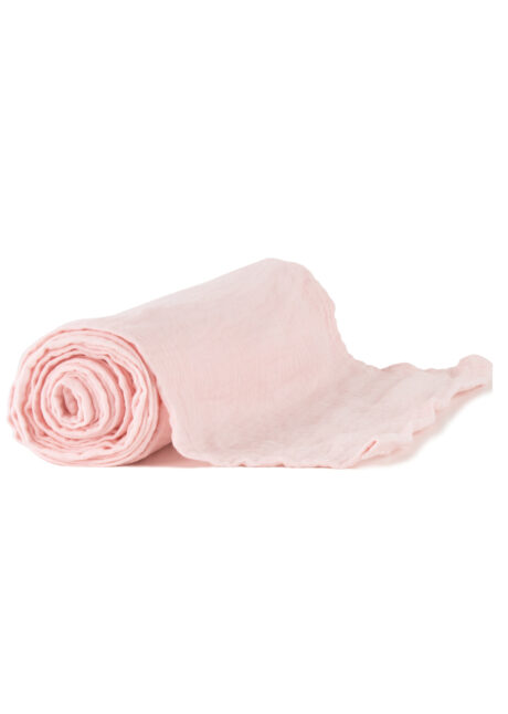 chemin de table, gaze de coton, chemin de table rose, décorations table, Chemin de Table Rose Pastel, en Gaze de Coton