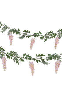 guirlande de fleurs en tissu, fleurs artificielles, guirlande de glycine, guirlande fausses fleurs, Ginger ray