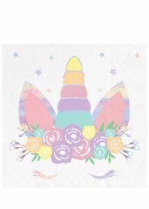 anniversaire licorne, serviettes licorne, anniversaire thème licorne