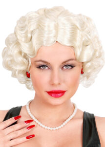 perruque blonde, perruque cheveux ondulés, perruque années 20, perruque femme, perruques paris