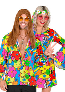 déguisements couple hippie, déguisements couple flower power, costumes hippies à deux
