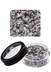 paillettes maquillage, paillettes argent visage, paillettes corps et visage