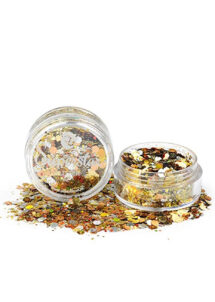 paillettes de maquillage, paillettes visage et corps, paillettes maquillage body painting, paillettes chuncky, paillettes dorées