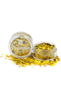paillettes de maquillage, paillettes visage et corps, paillettes maquillage body painting, paillettes chuncky, paillettes dorées