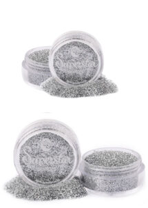 paillettes poudre argent maquillage