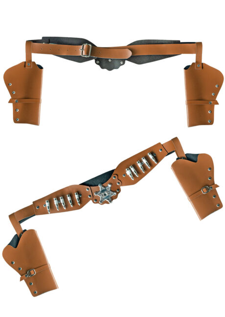 holster cowboy, étuis pour pistolets cowboy, ceinture holsters, Holster Double, Etui pour Revolvers, Simili Cuir, avec Cartouches