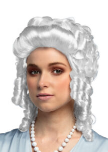 perruque de marquise, perruque blanche princesse, perruque historique femme