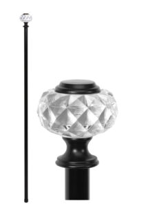 canne métal avec pommeau diamant, canne déguisement marquis, canne luxe