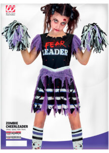 déguisement cheerleader zombie fille, déguisement pompom girl zombie fille, déguisement halloween fille