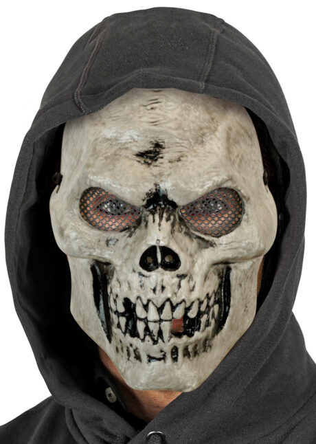 masque de squelette, masque tête de mort, masque halloween, Masque de Squelette, avec Filet sur les Yeux
