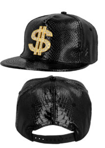 casquette dollar, casquette de rappeur, casquette dorée, casquette noire dollar strass