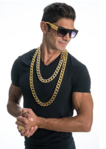 colliers rappeur, kit rappeur, lunettes rappeur, bague dollar