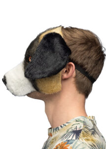 masque de chien, masques animaux, masque chien fourrure