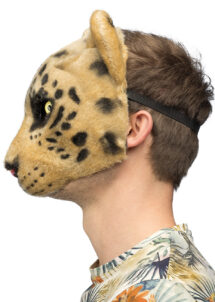 masque de léopard, masques d'animaux confortables, masques animaux fourrure