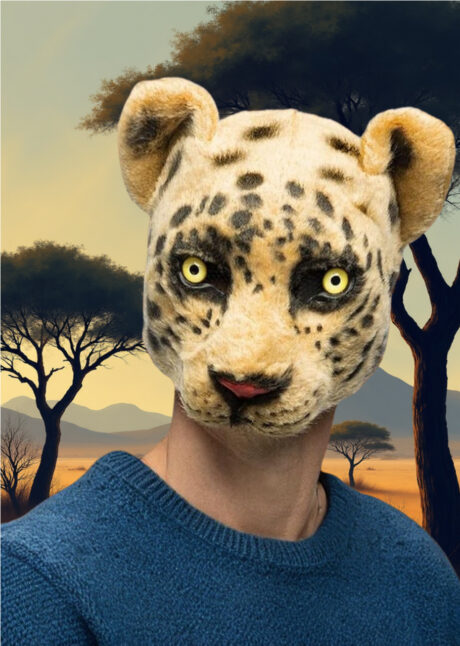 masque animal fourrure, masque animal jungle, masque de léopard, Masque de Léopard Fourrure, Demi Visage