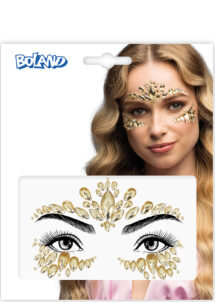 strass visage argent, paillettes visage argent, strass argent maquillage