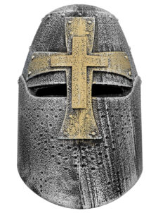 casque de chevalier, casque médiéval, accessoires déguisement médiéval, accessoires chevaliers, casques moyen âge, Casque de Chevalier Croisé