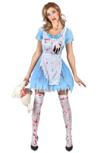 déguisement Halloween, déguisement Alice Zombie, déguisement femme ensanglanté, costume halloween