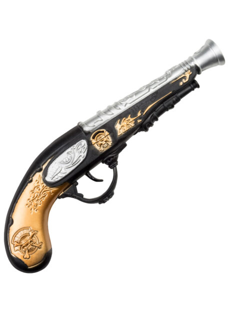 pistolet de pirate, revolver de pirate, armes de déguisement, faux pistolet ancien, Pistolet de Pirate Sculpté et Sonore
