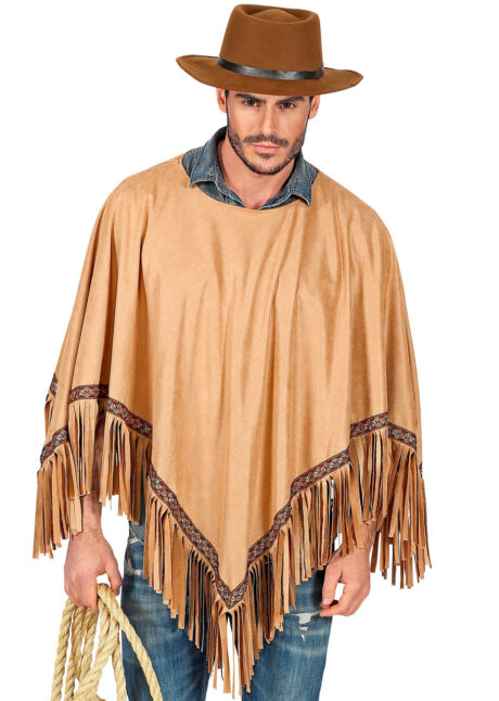 poncho indien, poncho hippie, déguisement indien cowboy, Déguisement Poncho à Franges, Indien, Hippie, Festival