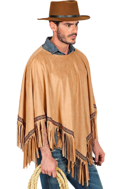 poncho indien, poncho hippie, déguisement indien cowboy, Déguisement Poncho à Franges, Indien, Hippie, Festival