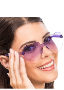 lunettes coeurs violettes