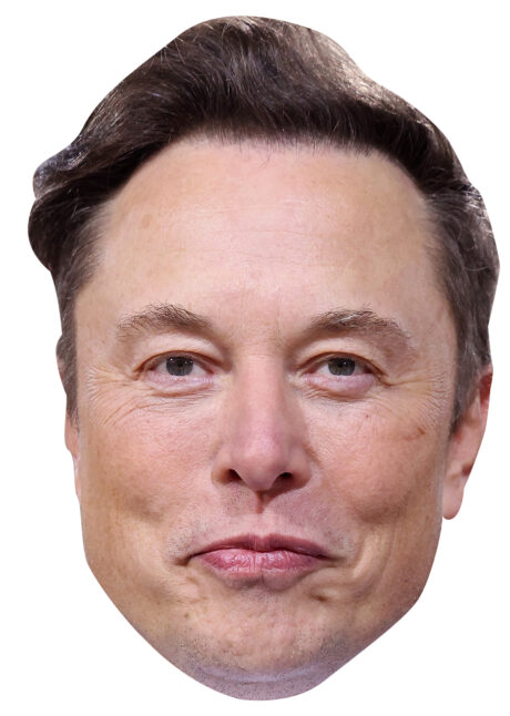 MASQUE-ELON-MUSK, masques célébrités, masques politiques, Masque d’Elon Musk