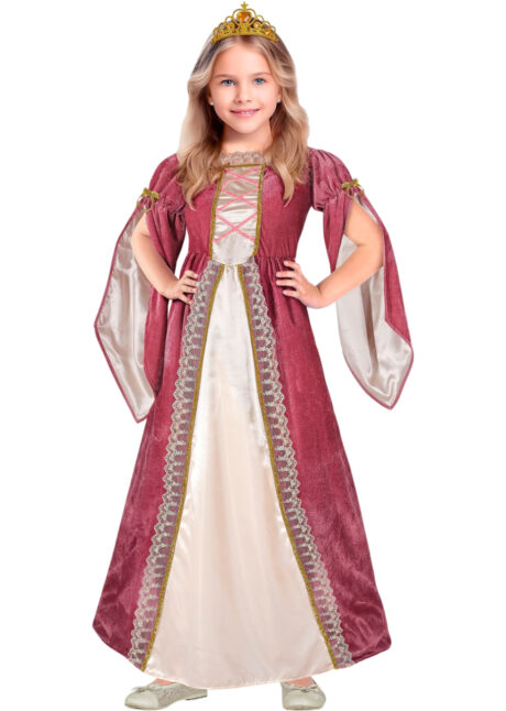 déguisement princesse fille, princesse médiévale enfant, déguisement princesse enfant, Déguisement de Princesse Médiévale, Rose Ancien, Fille