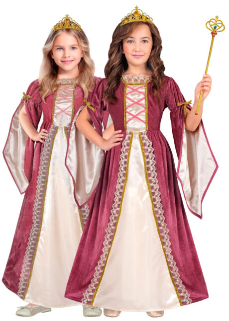 déguisement princesse fille, déguisement princesse médiévale enfant, Déguisement de Princesse Médiévale, Rose Ancien, Fille