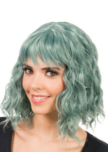 perruque verte, perruque vert sauge, perruque tendance, perruque qualité