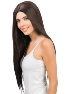 perruque longue brune, perruque cheveux longs, perruque femme, perruque qualité