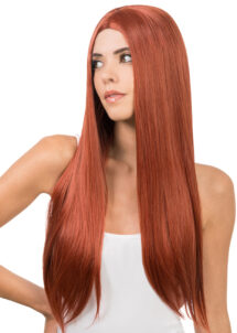 perruque longue rousse, perruque qualité, perruque femme rousse