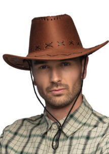 chapeau de cowboy marron, chapeau cowboy pas cher, Chapeau de Cowboy Suédine, Marron