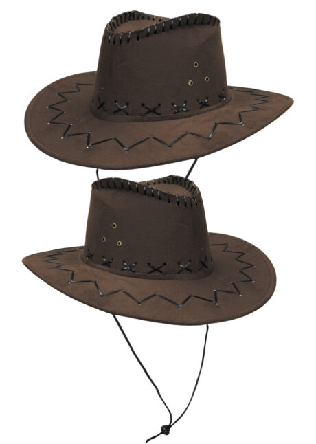 chapeau de cowboy marron, chapeau cowboy imitation daim, chapeau cowboy suédine, Chapeau de Cowboy Suédine, Marron Foncé