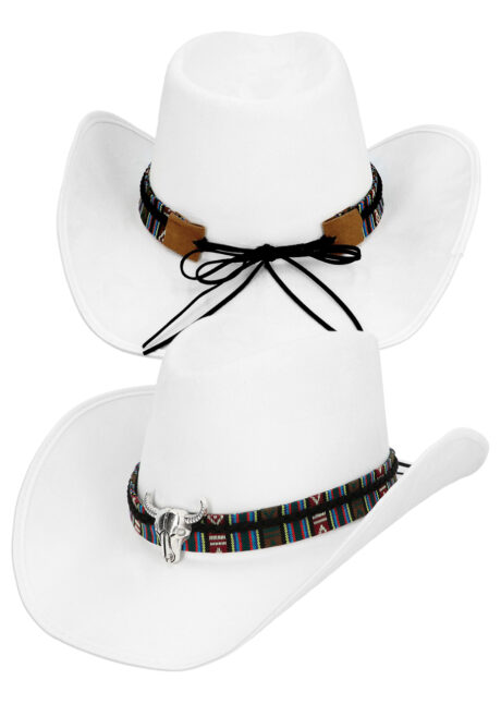 chapeau de cowboy, chapeau cowboy blanc, chapeau cowboy qualité, Chapeau de Cowboy Django, Blanc