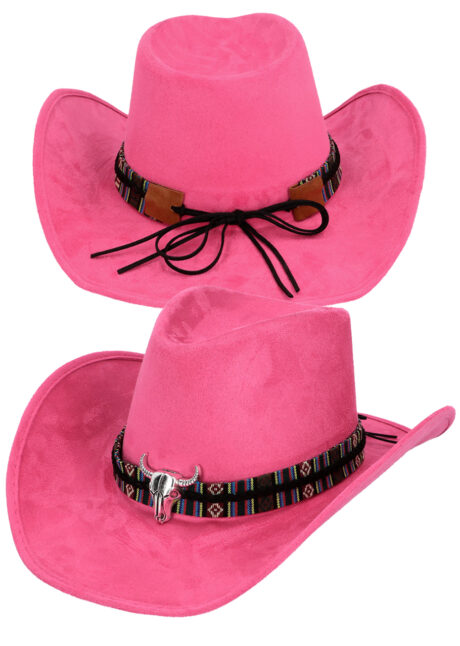 chapeau de cowboy, chapeau cowboy rose, chapeau cowboy qualité, Chapeau de Cowboy Django, Rose